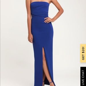 LULUS BLUE WEDDING GUEST GOWN